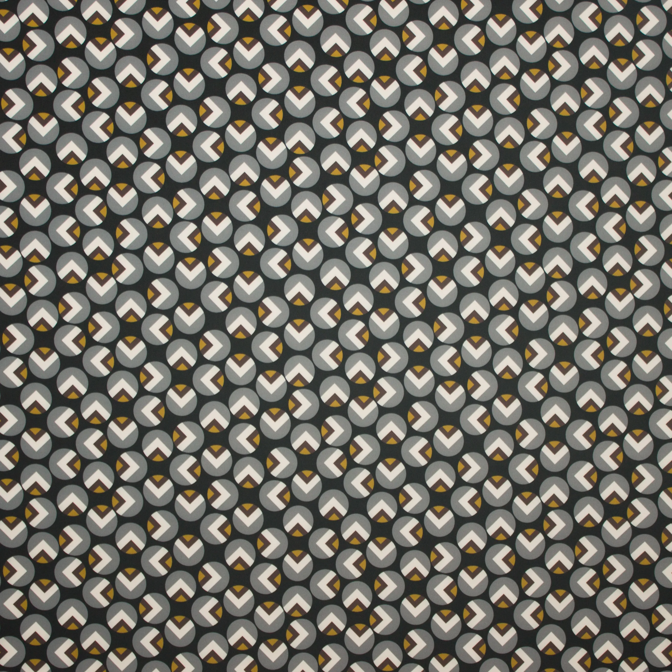 Stretch crêpe geometrisch motief